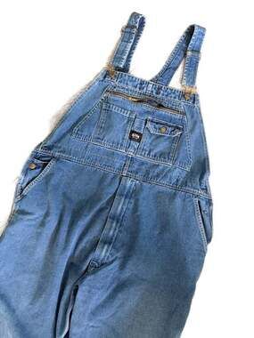 Key Men's Denim Bib Overalls Size 48x30